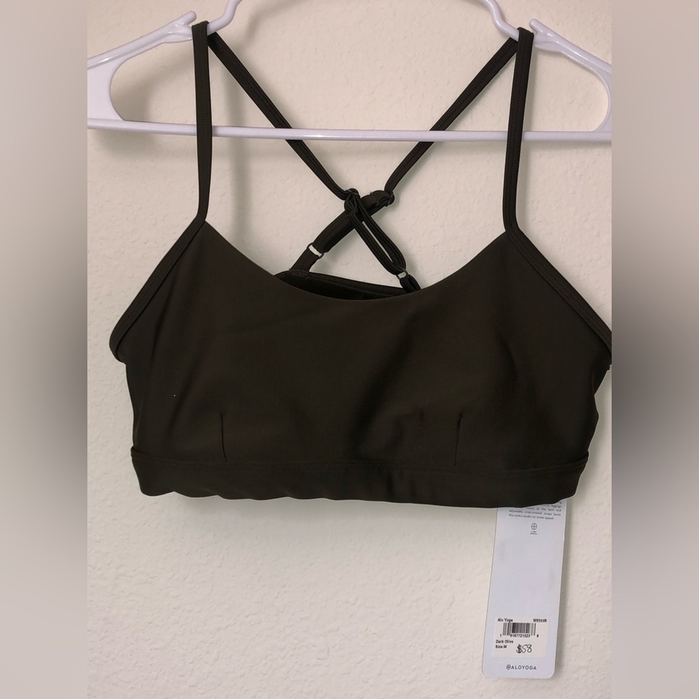 Alo Airlift Intrigue Bra Dark Olive